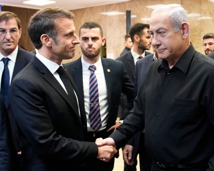 Macron hits out at ‘abject’ Netanyahu claim of rise in antisemitism in France