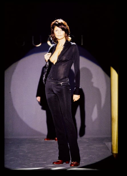 Helen Christensen on the Gucci autumn/winter 1995 catwalk.