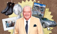 Composite of Alan Jones and the pieces he is auctioning off