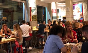 Punters eating at El Bar de Fede, tapas bar Granada, Spain