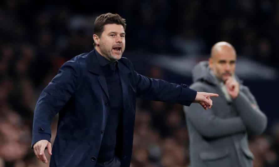 Mauricio Pochettino during his famous Champions League win over Pep Guardiola and Manchester City with Tottenham in 2019.