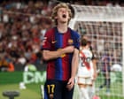 Barcelona beat Rayo 5-2 at Camp Nou as transfer talk around Julián Álvarez rumbles on