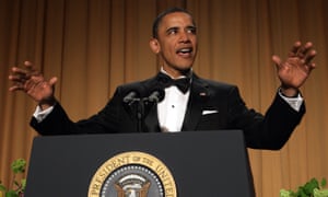 Barack Obama speaks at the White House Correspondents’ Association annual dinner in Washington on 30 April 2011.