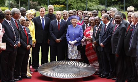 The Queen with Commonwealth heads of government and representatives in London in 2012