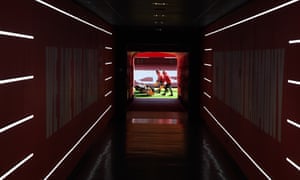The players tunnel at Emirates Stadium.