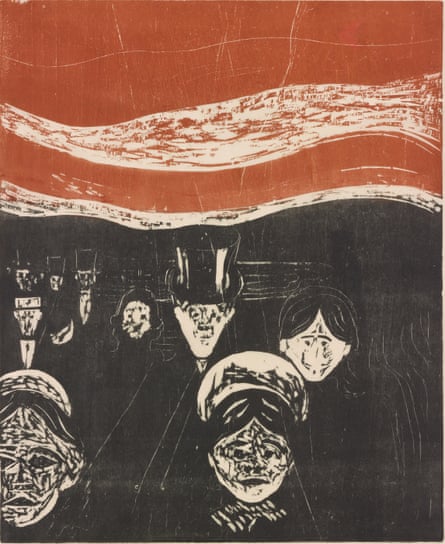 Angst, 1896 by Edvard Munch