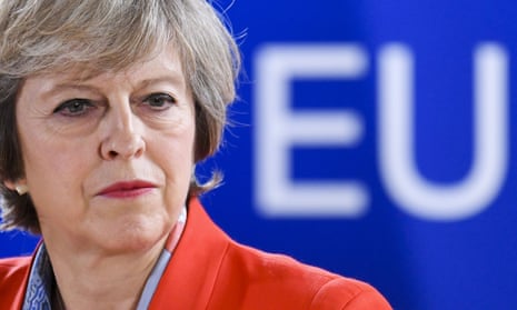 Theresa May at European council summit meeting