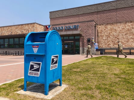 A US Postal Service postbox at Camp Humphreys, maintaining a connection to home for American families