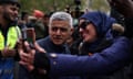 "Eid in the Square" celebrations in London<br>London Mayor Sadiq Khan poses for a selfie as he greets audience members during 'Eid in the Square' celebrations in Trafalgar Square, London, Britain, April 20, 2024. REUTERS/Hollie Adams