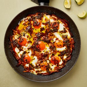 Potato and gochujang braised eggs