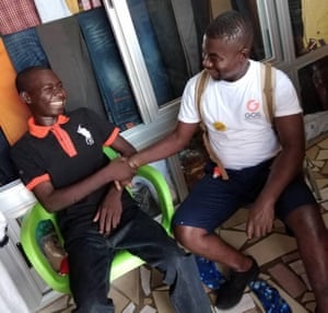 Stephen Asante with Baba.