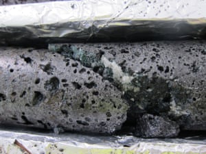 CO2 solidified into carbonate minerals after being injected into basalt formations at Hellisheiði geothermal power plant in Iceland.