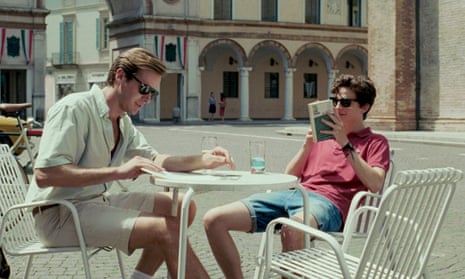 Armie Hammer and Timothée Chalamet in Call Me by Your Name.