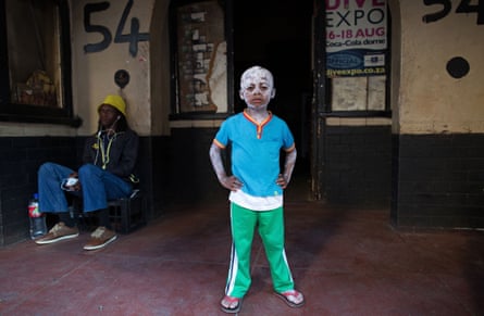 Four-year-old Senzo Qwabe outside 54 Soper Road.