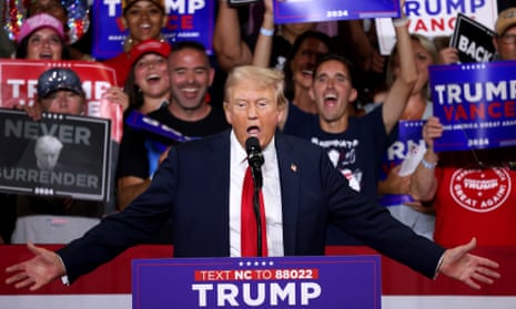 Donald Trump is desperate to land a punch on Kamala Harris. But he