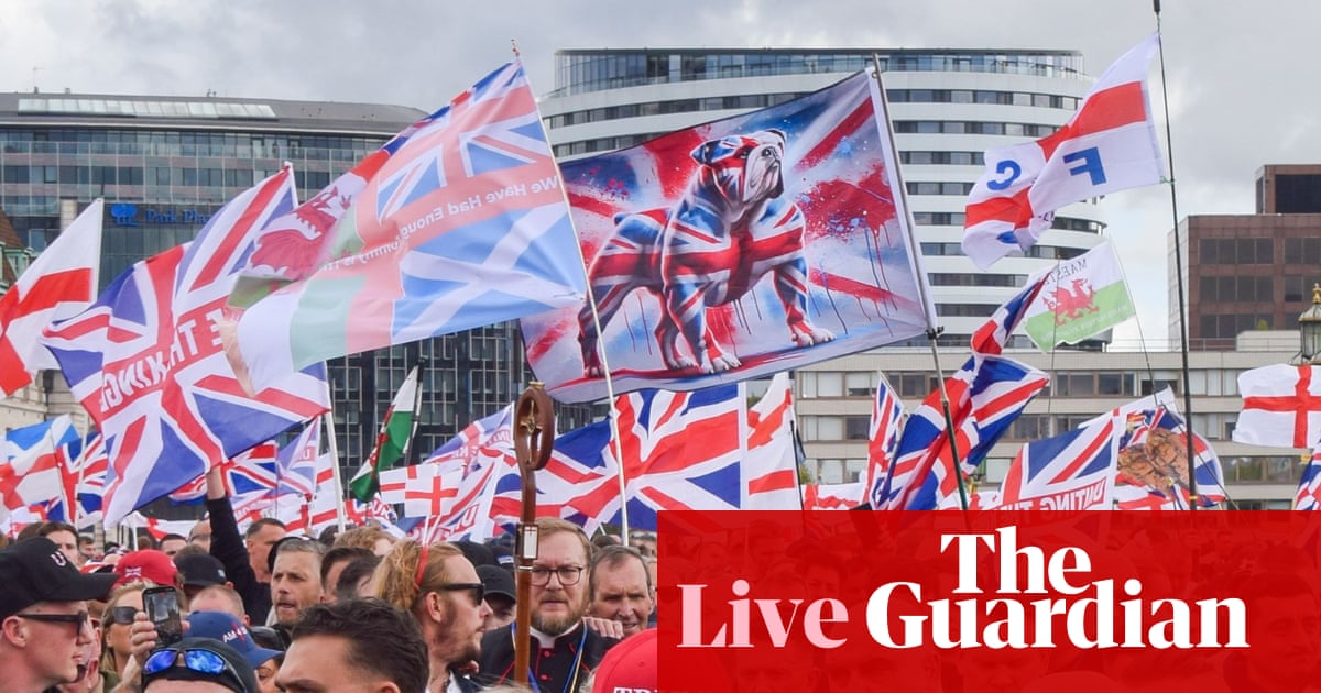 Scale of Unite the Kingdom' march shows free speech alive and well' in UK, says minister  UK politics live