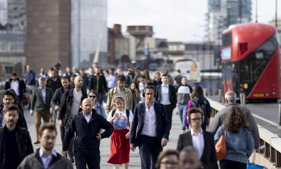 Commuters in London