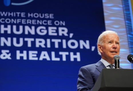 Joe Biden delivers a warning to energy companies at the White House on Wednesday.