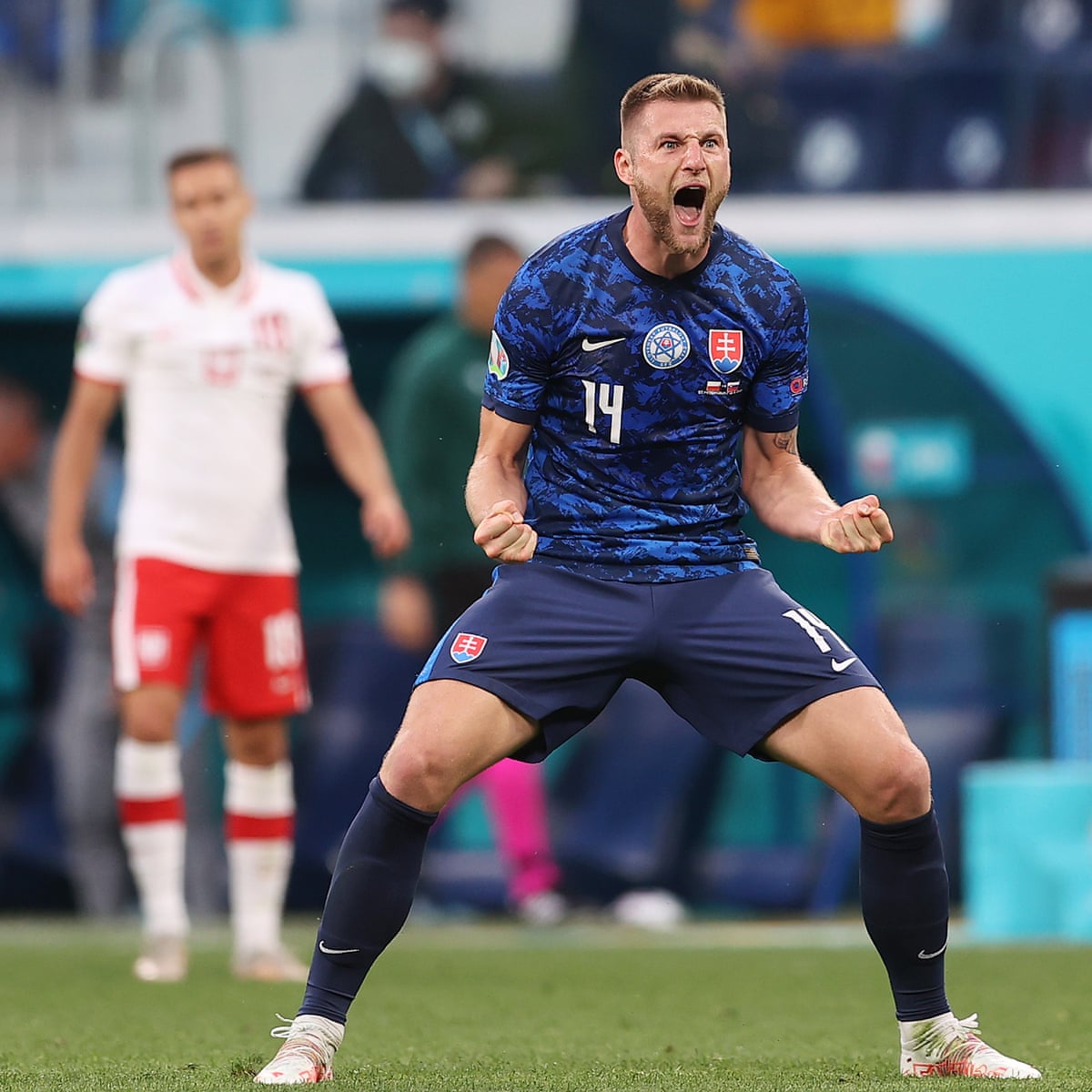Milan Skriniar strike earns Slovakia Euro 2020 win over 10-man Poland | Euro 2020 | The Guardian