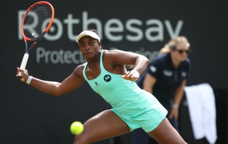 Sloane Stephens plays a shot