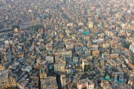 Aerial view of Old Dhaka