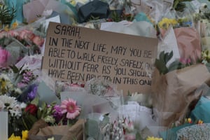 The Sarah Everard memorial on Clapham Common