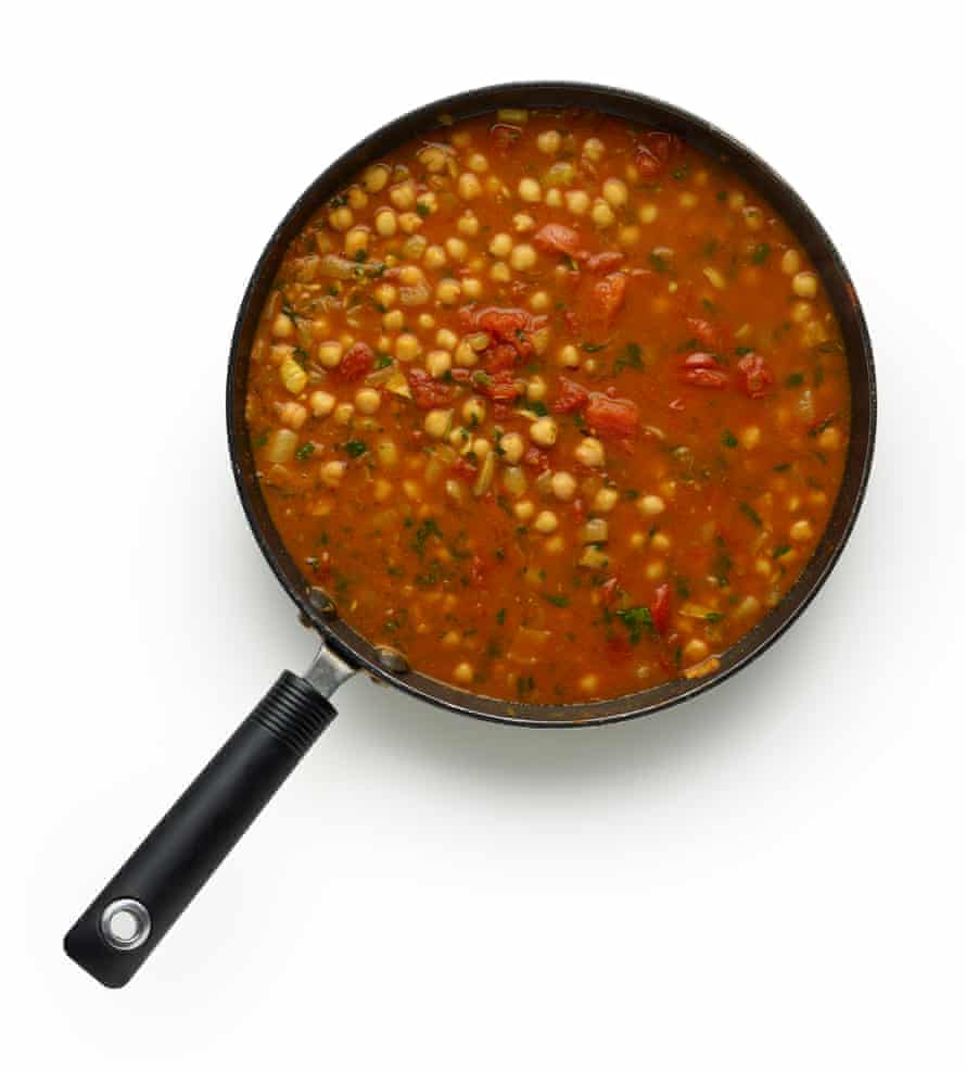 Chana Masala Masterclass from Felicity Cloake 6. Add your chickpeas and tomatoes.