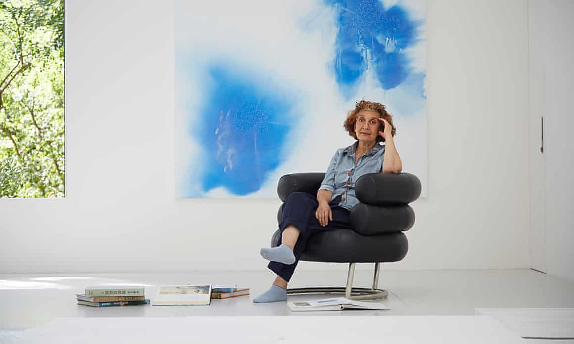 Ethereal blue … Shirazeh Houshiary at Lisson Gallery.