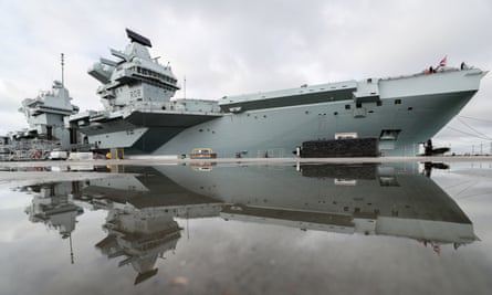 Hms Queen Elizabeth Aircraft Carrier Heads To Us To Carry First Aircraft Royal Navy The Guardian