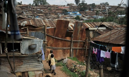 Children play near their home in Kibera.