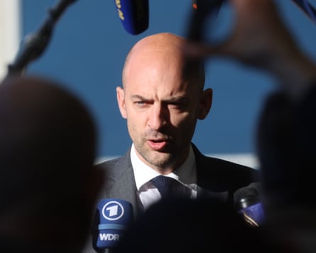 Jean-Noël Barrot speaks to reporters