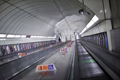 The longest escalator in the tube network at Angel station would normally carry hundreds