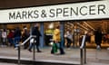 Shoppers outside a Marks & Spencer store
