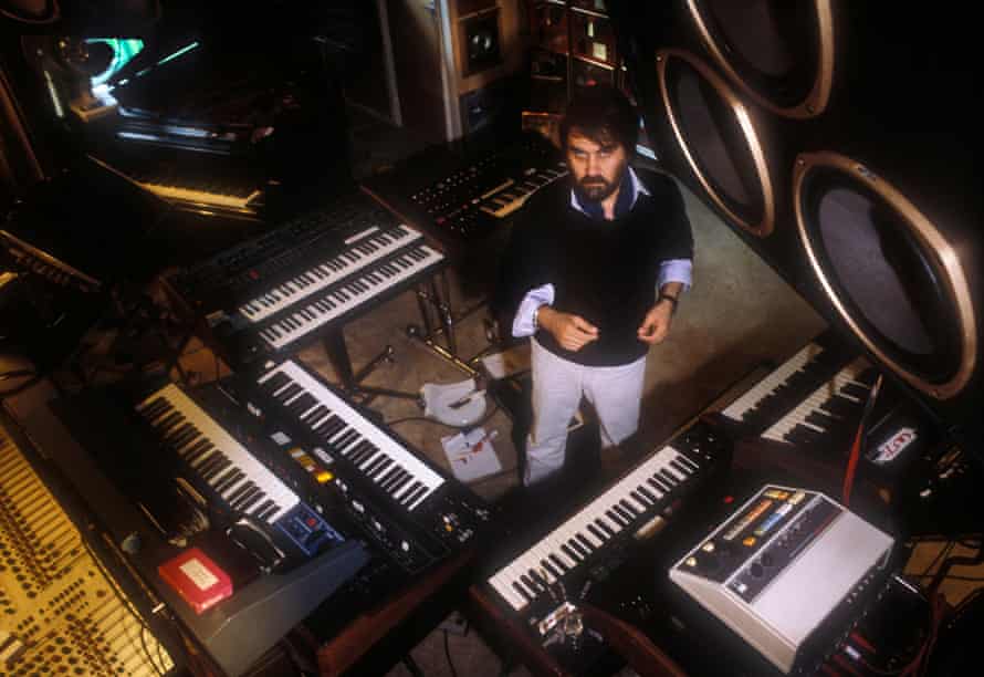 Vangelis at his home in London, 1982.