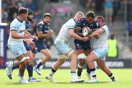 Courtney Lawes in action for Sale.
