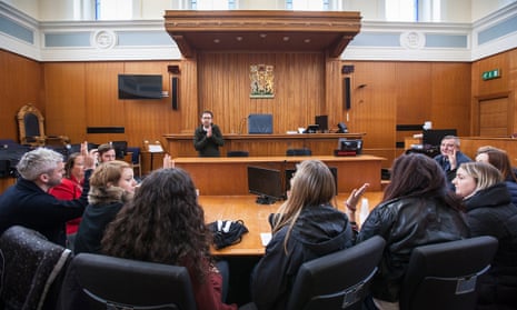 Justice Syndicate jury members debrief in Dundee Sheriff court after reaching their verdict.