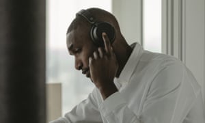 Man wearing headphones