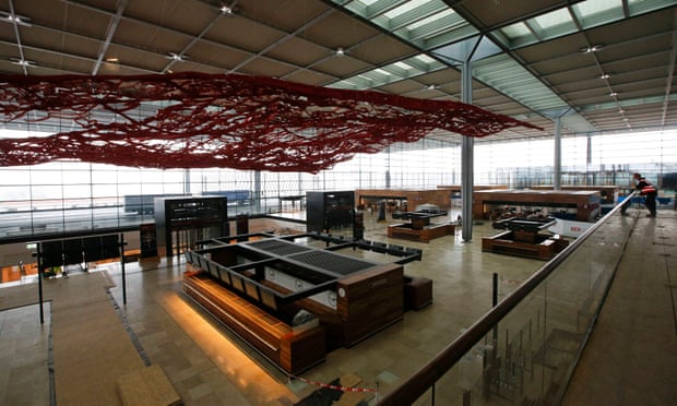 Check-in desks at Berlin's Brandenburg airport, which was meant to open in 2012 but is still unfinished