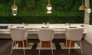 Interior of the dining room at Restaurant 040, Santiago de Chile, Chile.