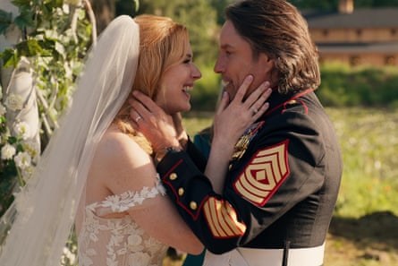 Glorious trash … Alexandra Breckenridge as Mel, Martin Henderson as Jack in Virgin River.