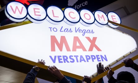 A personalised welcome sign for Max Verstappen