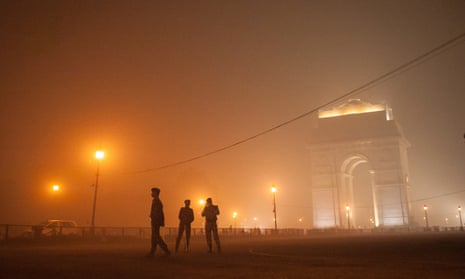 Smog in New Delhi, India, on Sunday