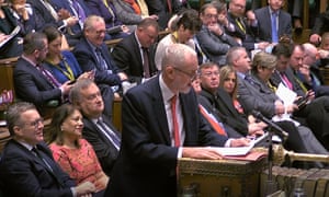 Jeremy Corbyn speaks during PMQs.