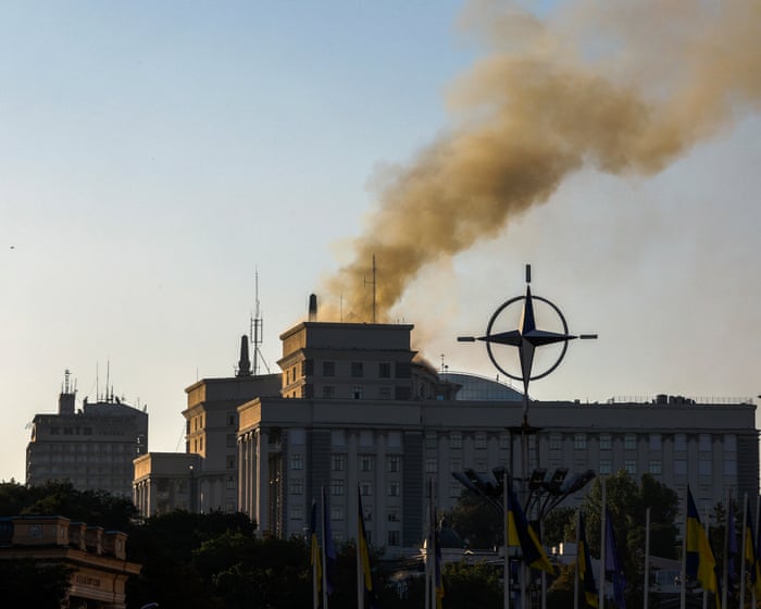 Largest Russian drone strike hits Ukraine's capital Kyiv – video