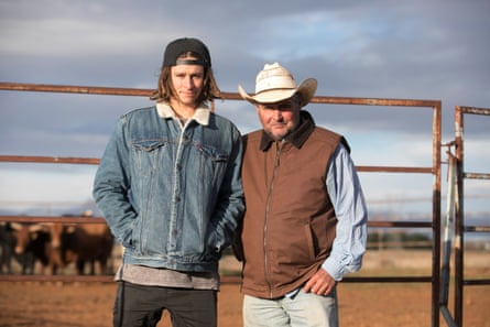 ‘It was a mind-changing day for me’: locals Levi and George on George’s farm.
