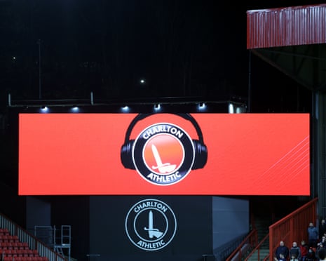 A view of the scoreboard at the Valley, the home ground of Charlton Athletic