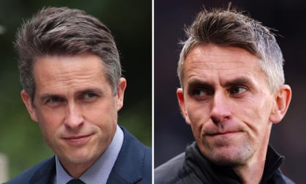Left to right (we think): Gavin Williamson and Kieran McKenna.