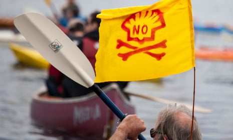 A protest in Seattle against Shell’s Arctic plans. ‘We were acutely aware of the reputational element to this programme,’ a Shell source said.