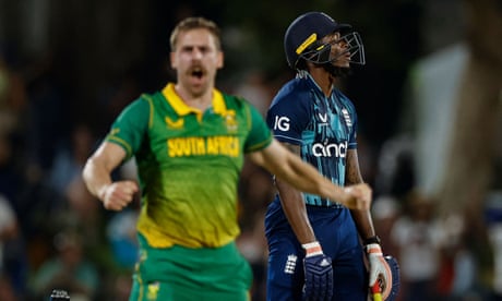 South Africa claim first ODI after England collapse to Nortje and Magala