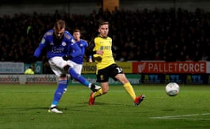 James Maddison scores number three for the Foxes.